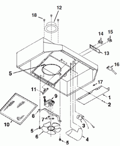Diagram Diagram and Parts List for 52000  Nutone Range Hood