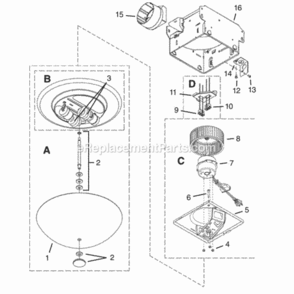 Part Location Diagram of S99080634 Broan Motor