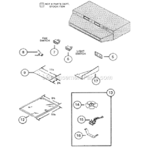 Part Location Diagram of SK4417000 Nutone Fan Blade
