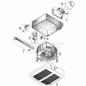 Part Location Diagram of S79140014 Broan Srv Assy Grille Springs