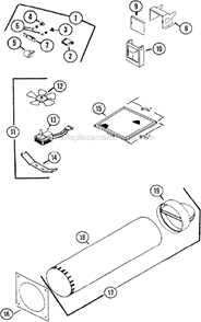 Part Location Diagram of S68293000 Nutone Fan Blade