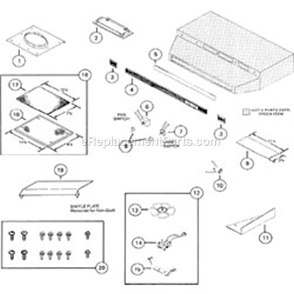 Part Location Diagram of SR561138 Broan Hood Light Switch