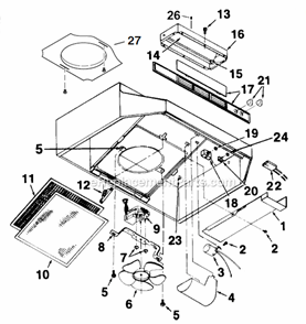 Part Location Diagram of S99260491 Broan Srv Nut Hex 3/8-32(t)