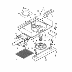 Page A Diagram and Parts List for WS1530SS  Nutone Range Hood