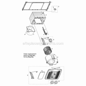 Page A Diagram and Parts List for ZN110HL  Nutone Bath & Ventilation Fan