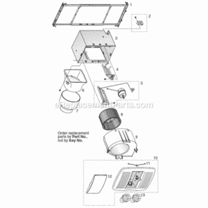 Page A Diagram and Parts List for ZN110L  Nutone Bath & Ventilation Fan