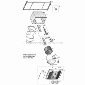 Page A Diagram and Parts List for ZN110ML  Nutone Bath & Ventilation Fan