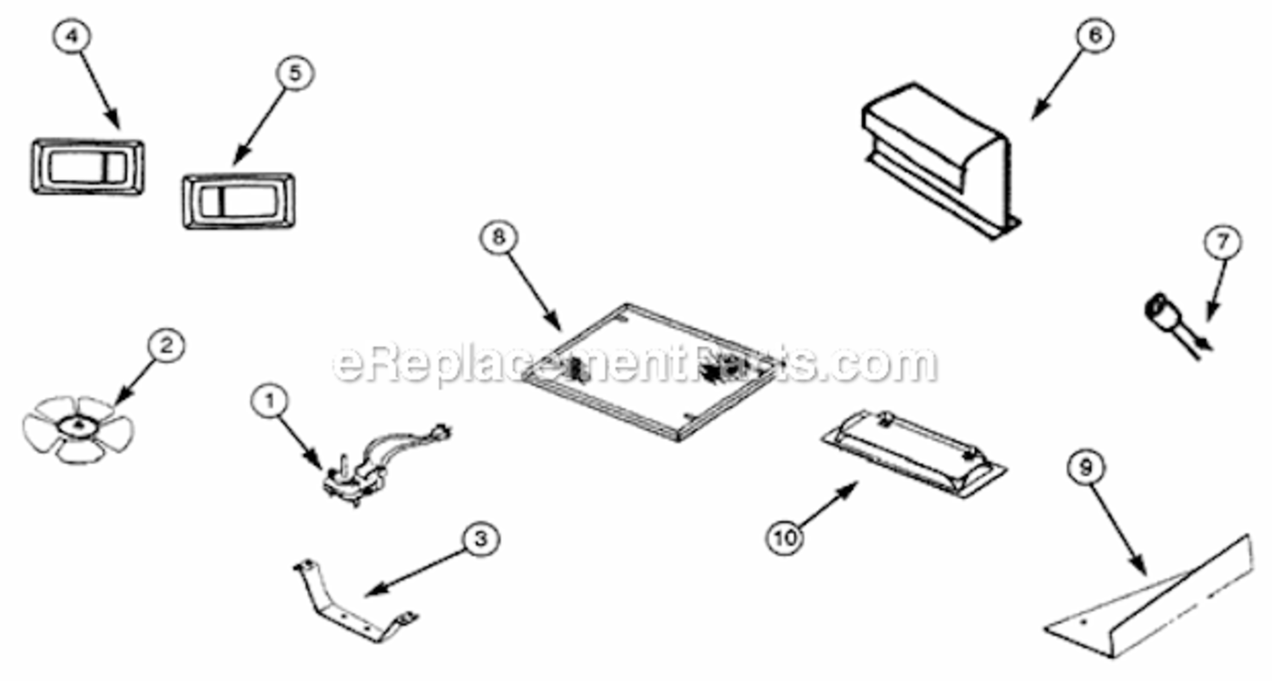 Page A Diagram and Parts List for RL6100  Nutone Range Hood