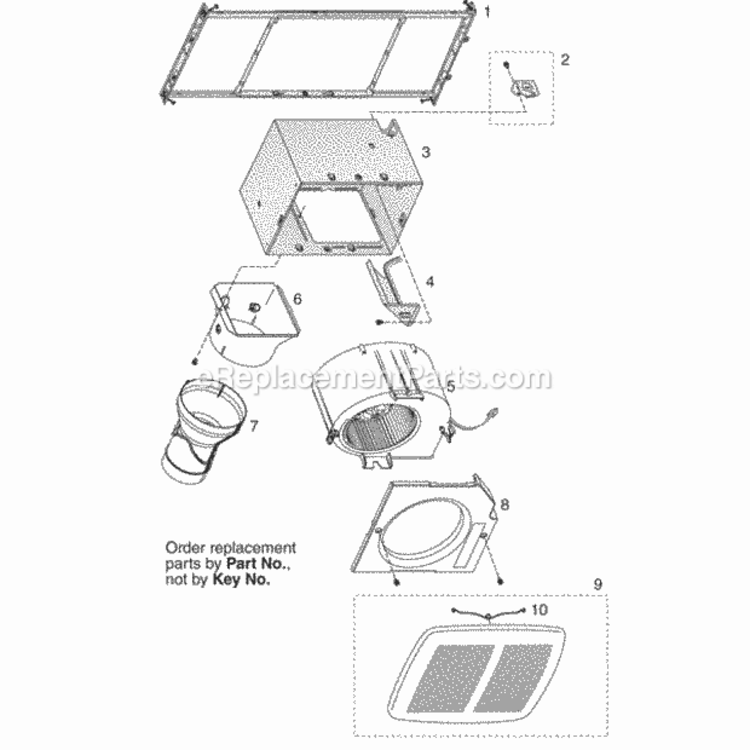 Page A Diagram and Parts List for RN80  Nutone Bath & Ventilation Fan