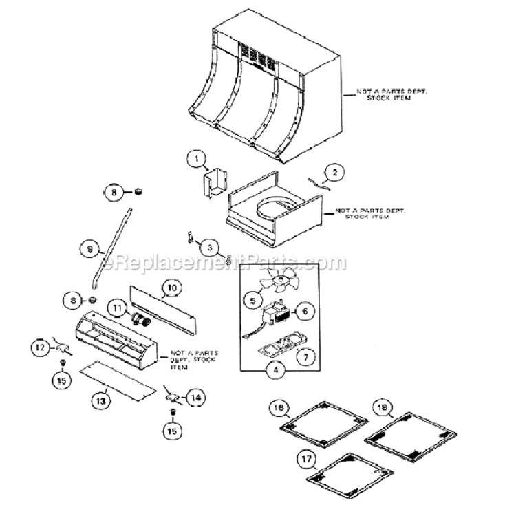Page A Diagram and Parts List for VT43  Nutone Range Hood