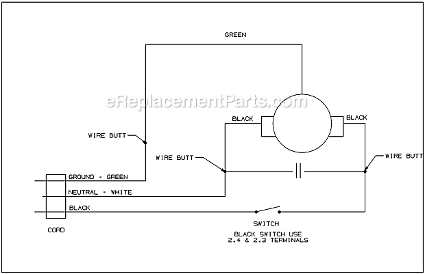 Page B Diagram and Parts List for CAP-175  Oreck Utility Vacuum