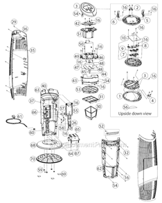 Part Location Diagram of 03-00471-01M Oreck Screw, #8 x .5 w/ Integral Washer