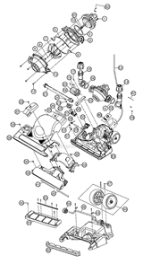 Part Location Diagram of O-010-7716 Oreck Motor Seal
