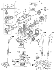 Page A Diagram and Parts List for DTX1100  Oreck Upright Vacuum