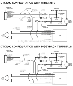 Page B Diagram and Parts List for DTX1300  Oreck Upright Vacuum