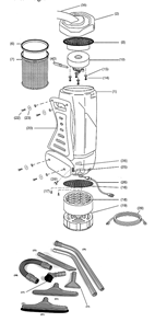 Part Location Diagram of 10-0025 Oreck On/Off Switch