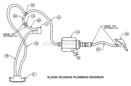 Page D Diagram and Parts List for XLS465Q  Oreck Steamer