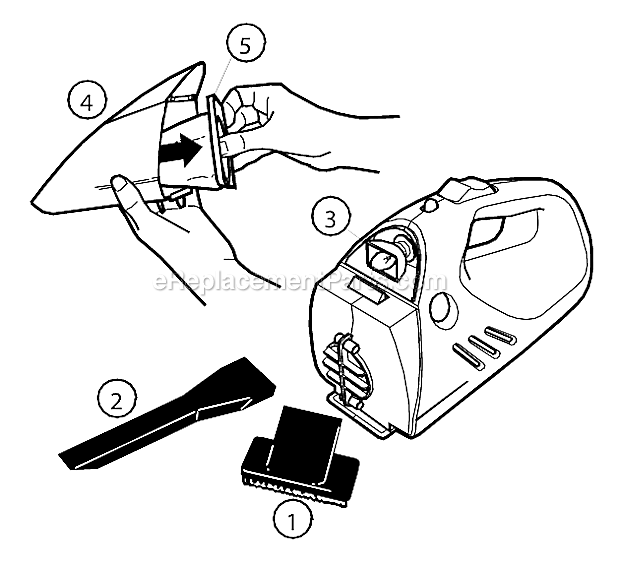 Page A Diagram and Parts List for XLAUTO  Oreck Hand Vacuum