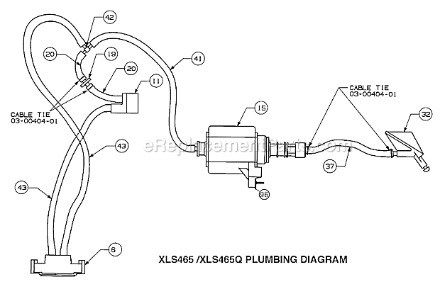 Page D Diagram and Parts List for XLS465Q  Oreck Steamer