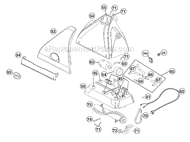 Page C Diagram and Parts List for XLS700  Oreck Steamer