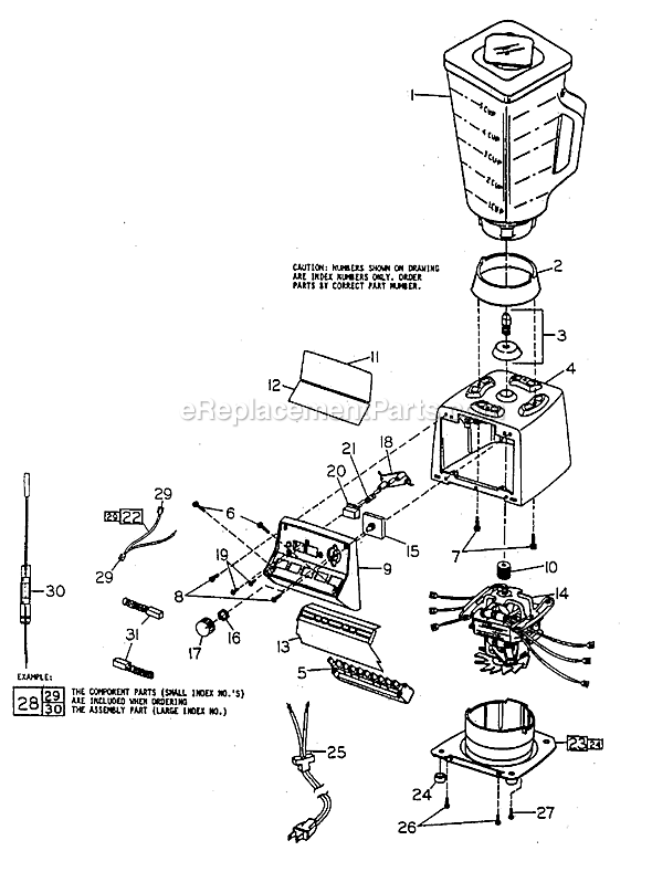 Page A Diagram and Parts List for 4105-8  Oster Blender