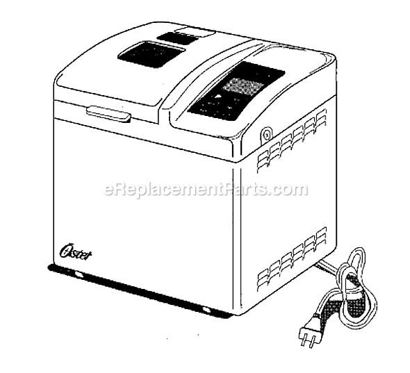 Page A Diagram and Parts List for 4811  Oster Bread Maker
