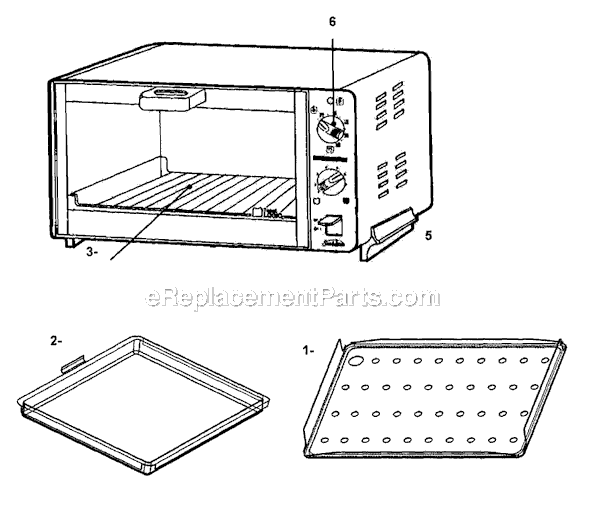 Page A Diagram and Parts List for 4878  Oster Toaster