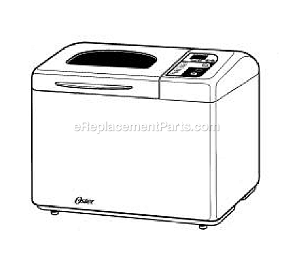 Page A Diagram and Parts List for 5834  Oster Bread Maker
