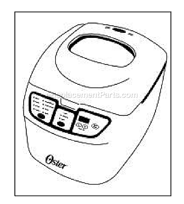 Page A Diagram and Parts List for 5838  Oster Bread Maker