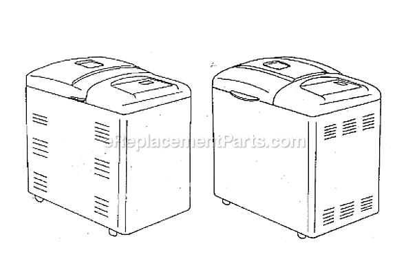 Page A Diagram and Parts List for 5840  Oster Bread Maker