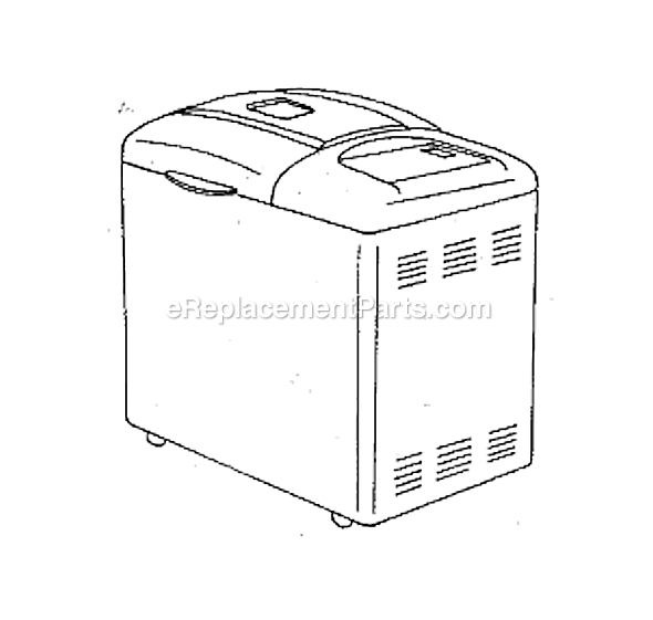 Page A Diagram and Parts List for 5845  Oster Bread Maker