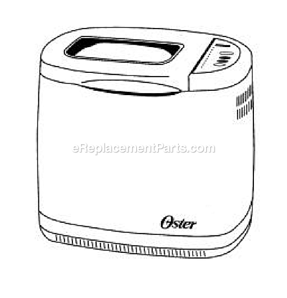 Page A Diagram and Parts List for 5848  Oster Bread Maker