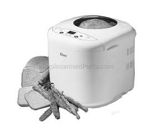Page A Diagram and Parts List for 5858  Oster Bread Maker