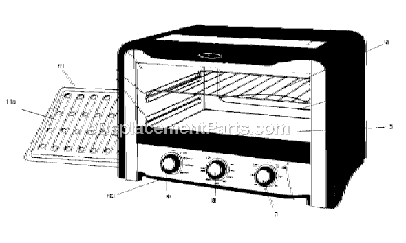 Page A Diagram and Parts List for 6071  Oster Toaster