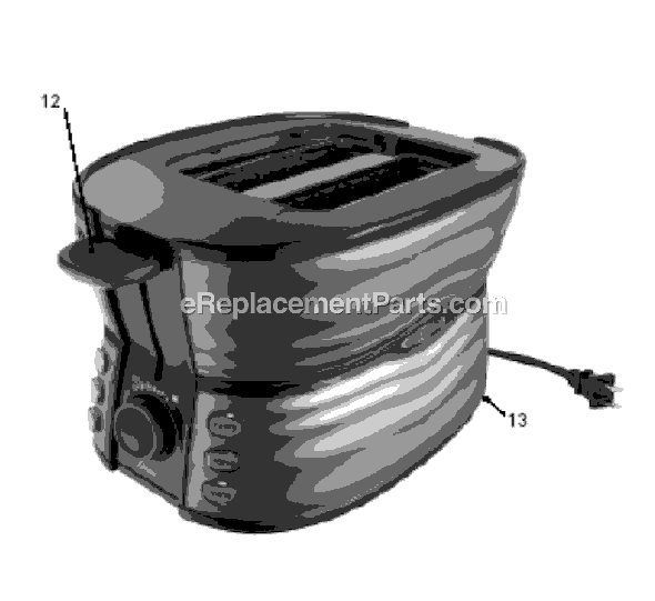 Page A Diagram and Parts List for 6335  Oster Toaster