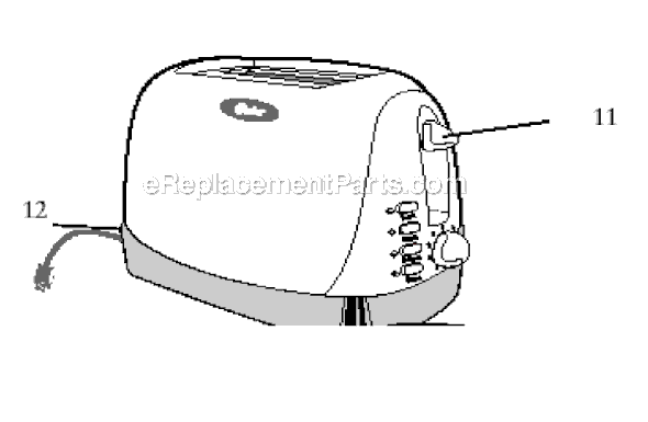 Page A Diagram and Parts List for 6339  Oster Toaster