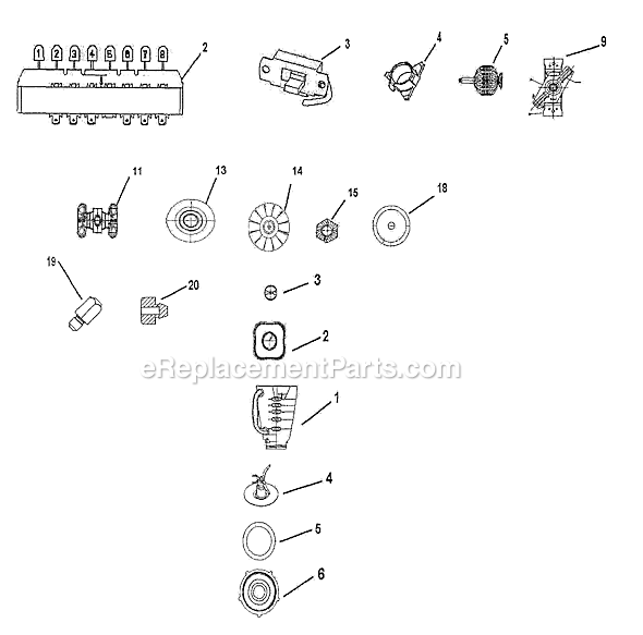 Page A Diagram and Parts List for 6687  Oster Blender