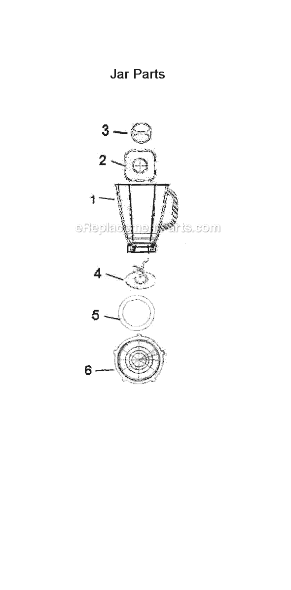 Page B Diagram and Parts List for 6692  Oster Blender