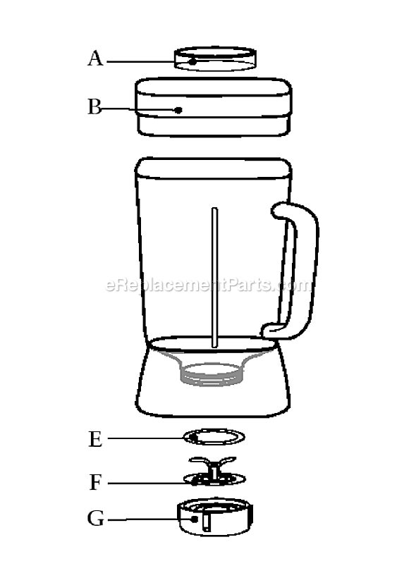 Page A Diagram and Parts List for BLSTAS-Z  Oster Blender