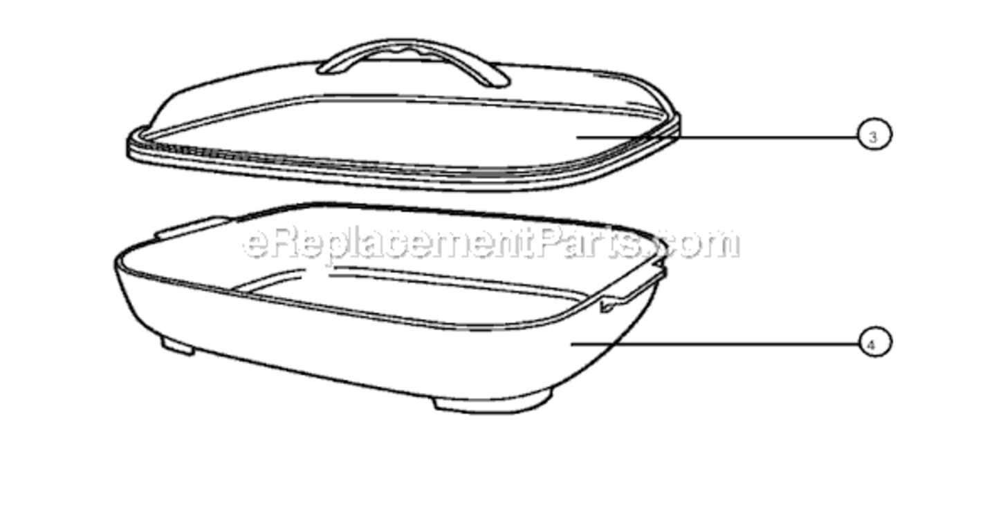 Page A Diagram and Parts List for CKSTSKRM20  Oster Electric Skillet