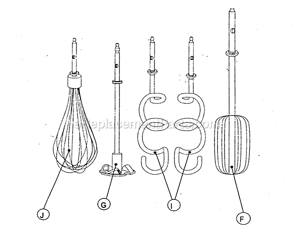 Page A Diagram and Parts List for FPSTHM0801  Oster Mixer