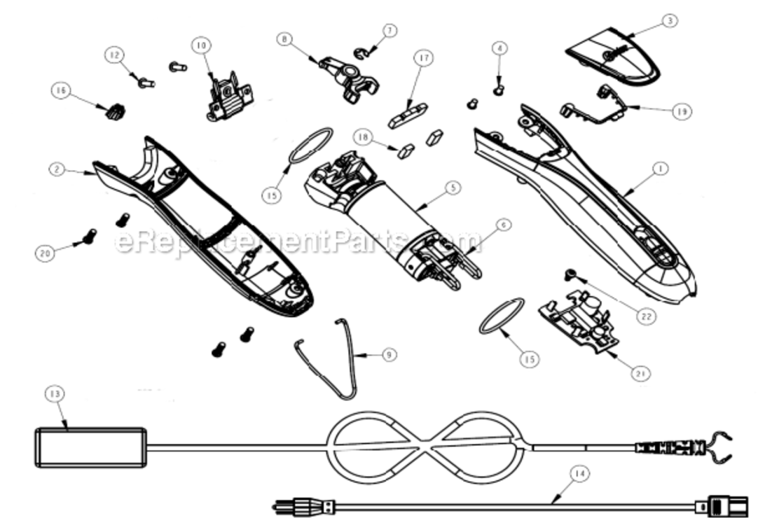 Page A Diagram and Parts List for MODEL One Oster Clipper Trimmer