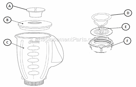 Part Location Diagram of 083422-070-000 Oster Seal Ring - Neoprene