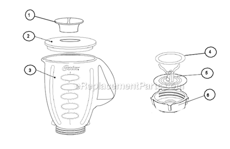 Part Location Diagram of 83820000805 Oster Pro Cover,jar,cu,wh