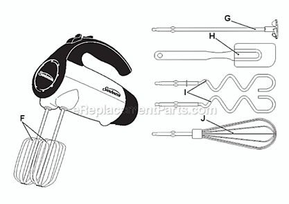 Page A Diagram and Parts List for 2545  Oster Mixer