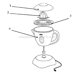 Page A Diagram and Parts List for 3186  Oster Juicer