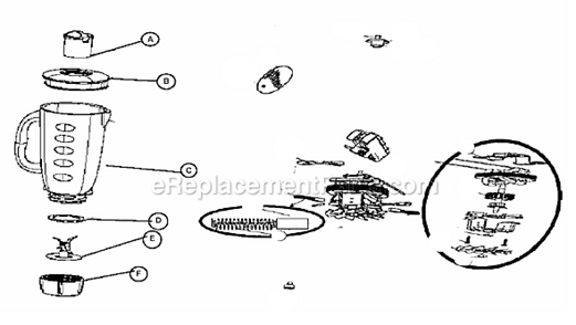 Part Location Diagram of 027629-000-000 Oster Nut-Special CRS