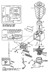 Page A Diagram and Parts List for 4101-8  Oster Blender
