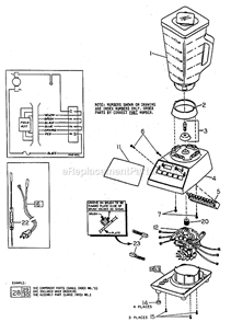 Page A Diagram and Parts List for 4108-8  Oster Blender