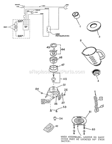 Page A Diagram and Parts List for 4128  Oster Blender